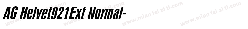 AG Helvet921Ext Normal字体转换